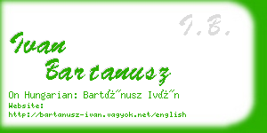 ivan bartanusz business card